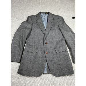Bullock & Jones Vintage Men's Sport Coat Blue Plaid Wool